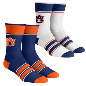 Auburn Tigers Rock Em Socks Youth Multi-Stripe 2-Pack Team Crew Sock Set