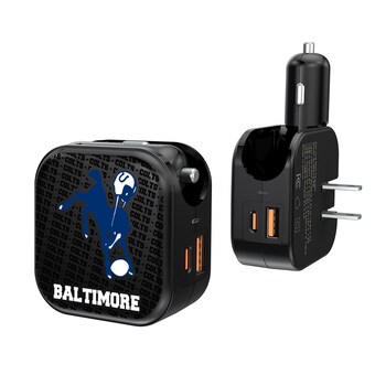 Baltimore Colts Team Logo Dual Port USB Car & Home Charger