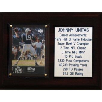 Baltimore Colts Johnny Unitas 6'' x 8'' Plaque