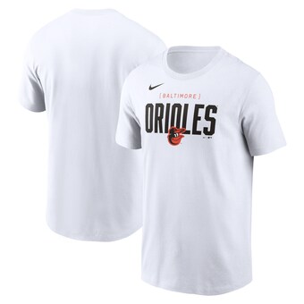 Men's Baltimore Orioles Nike White Home Team Bracket Stack T-Shirt