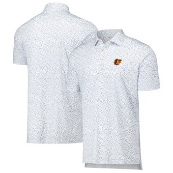 Men's Baltimore Orioles Peter Millar White Batter Up Performance Jersey Polo