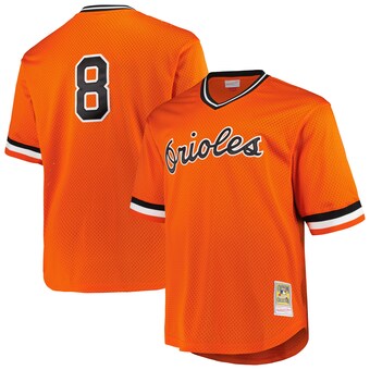 Men's Baltimore Orioles Cal Ripken Jr. Profile Orange Big & Tall Cooperstown Collection Mesh Batting Practice Jersey