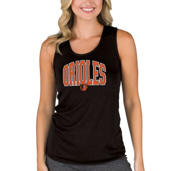 Women's Baltimore Orioles  Concepts Sport Black Marathon Racerback Tank Top