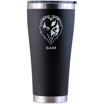 Baltimore Ravens Personalized 30oz. Laser Etched Black Tumbler