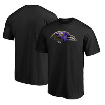 Men's Baltimore Ravens Fanatics Black Midnight Mascot Team Logo T-Shirt