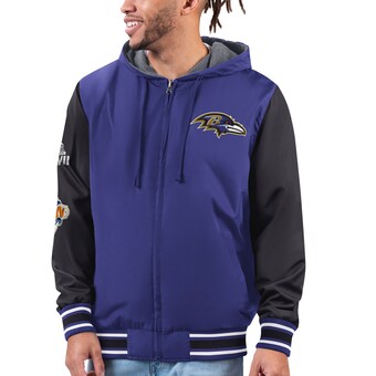 Men's Baltimore Ravens G-III Sports by Carl Banks Purple/Black Commemorative Reversible Full-Zip Jacket