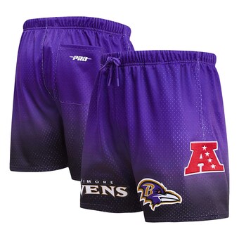 Men's Baltimore Ravens Pro Standard Black/Purple Ombre Mesh Shorts