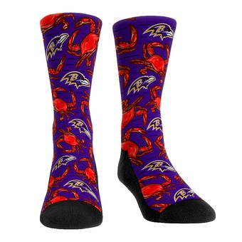 Baltimore Ravens Rock Em Socks Localized Food Crew Socks