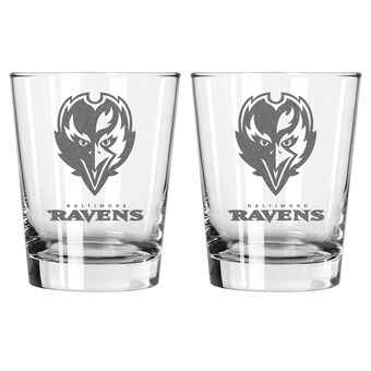 Baltimore Ravens The Memory Company 2-Pack 15oz. Double Old Fashioned Glass Set