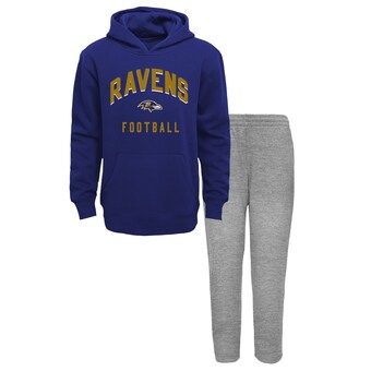 Toddler Baltimore Ravens Purple/Heather Gray Play by Play Pullover Hoodie & Pants Set