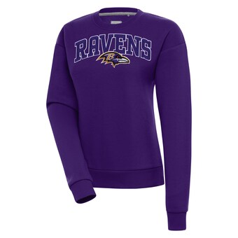 Women's Baltimore Ravens  Antigua Purple Victory Chenille Pullover Sweatshirt
