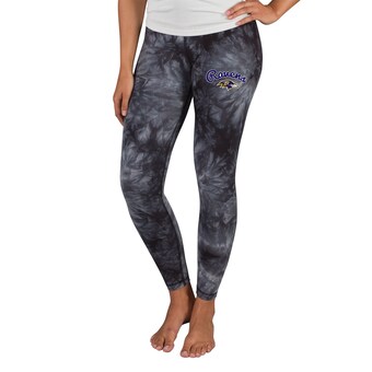 Women's Baltimore Ravens  Concepts Sport Black Burst Tie Dye Leggings