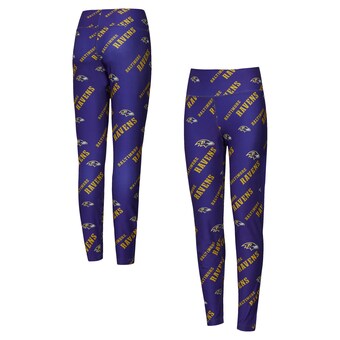 Women's Baltimore Ravens Concepts Sport Purple Breakthrough Allover Print Knit Leggings