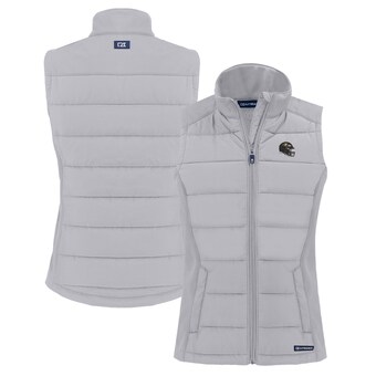 Women's Baltimore Ravens  Cutter & Buck Gray Helmet Evoke Hybrid Eco Softshell Recycled Full-Zip Vest