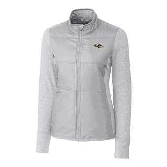 Women's Baltimore Ravens Cutter & Buck Gray Stealth Full-Zip Jacket