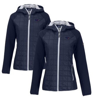 Women's Baltimore Ravens  Cutter & Buck Navy Americana Rainier Primaloft Eco Full-Zip Hybrid Jacket