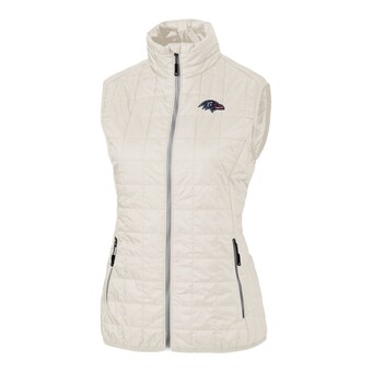 Women's Baltimore Ravens Cutter & Buck White Americana Rainier Full-Zip Vest