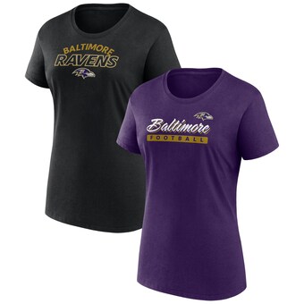Women's Baltimore Ravens Fanatics Risk T-Shirt Combo Pack