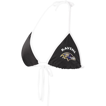 Women's Baltimore Ravens G-III 4Her by Carl Banks Black Perfect Match Bikini Top