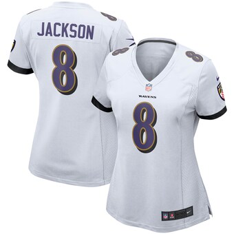 Women's Baltimore Ravens Lamar Jackson Nike White Game Jersey
