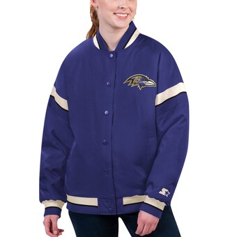 Women's Baltimore Ravens Starter Purple Tournament Full-Snap Varsity Jacket