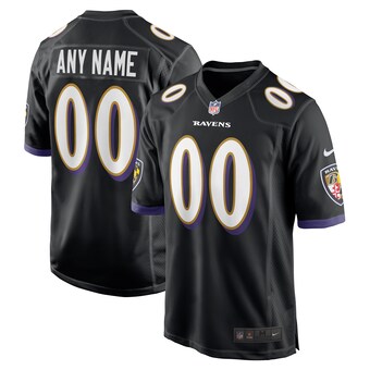 Youth Baltimore Ravens Nike Black Game Custom Jersey