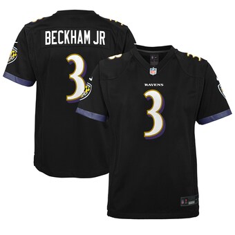 Youth Baltimore Ravens Odell Beckham Jr. Nike Black Game Jersey