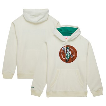 Boston Celtics Mitchell & Ness Hardwood Classics Vintage Pullover Hoodie - Cream