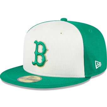 Men's Boston Red Sox New Era White/Green 2024 St. Patrick's Day 59FIFTY Fitted Hat