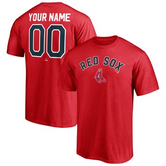 Men's Boston Red Sox Red Cooperstown Winning Streak Personalized Name & Number T-Shirt