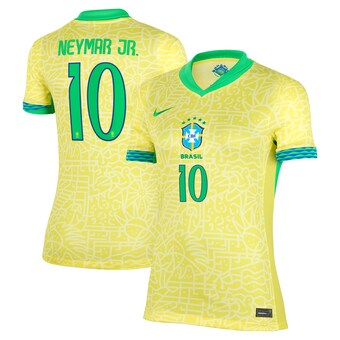 Neymar Jr. Brazil National Team Nike Women's 2024 Home Stadium Replica Player Jersey – Yellow