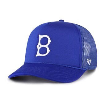 Men's Brooklyn Dodgers '47 Royal Cooperstown Collection Foam Logo Trucker Adjustable Hat