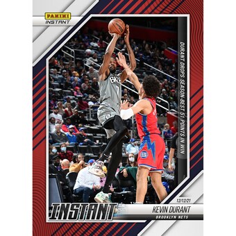 Kevin Durant Brooklyn Nets Fanatics Exclusive Parallel Panini Instant Durant Drops a Season's Best 51-Points in Win Single Trading Card - Limited Edition of 99