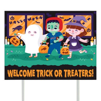 Buffalo Bills 24" Welcome Trick Or Treaters Yard Sign