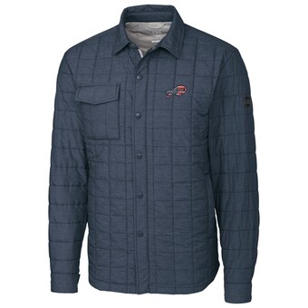 Men's Buffalo Bills Cutter & Buck Navy Americana Rainier Full-Snap Shirt Jacket