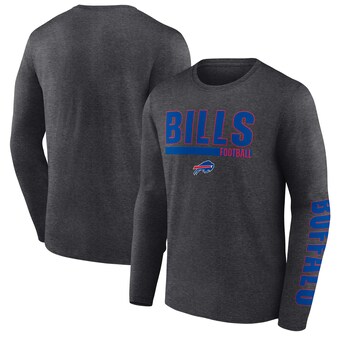 Men's Buffalo Bills Fanatics Charcoal Long Sleeve T-Shirt