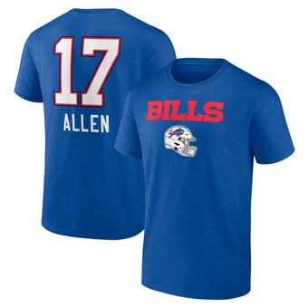 Men's Buffalo Bills Josh Allen Fanatics Royal Team Wordmark Name & Number T-Shirt