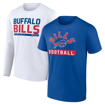 Men's Buffalo Bills Fanatics Royal/White Two-Pack 2023 Schedule T-Shirt Combo Set