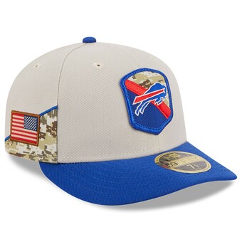 Men's Buffalo Bills  New Era Stone/Royal 2023 Salute To Service Low Profile 59FIFTY Fitted Hat