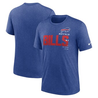 Men's Buffalo Bills Nike Heather Royal Team Tri-Blend T-Shirt