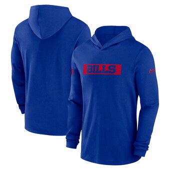 Men's Buffalo Bills Nike Royal Sideline Hoodie Performance Long Sleeve T-Shirt