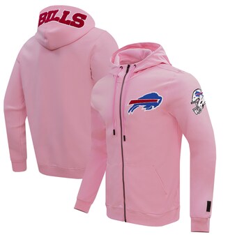 Men's Buffalo Bills  Pro Standard Pink Classic Chenille Double Knit Full-Zip Hoodie