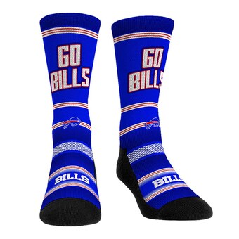 Buffalo Bills Rock Em Socks Team Slogan Crew Socks