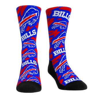 Unisex Buffalo Bills Rock Em Socks Allover Logo & Paint Crew Socks