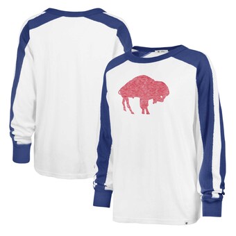 Women's Buffalo Bills '47 White Premier Caribou Long Sleeve T-Shirt