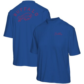 Women's Buffalo Bills Junk Food Royal Half-Sleeve Mock Neck T-Shirt