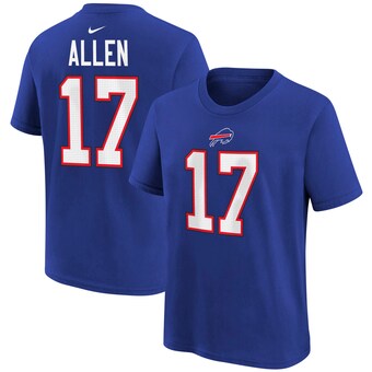 Youth Buffalo Bills Josh Allen Nike Royal Player Name & Number T-Shirt