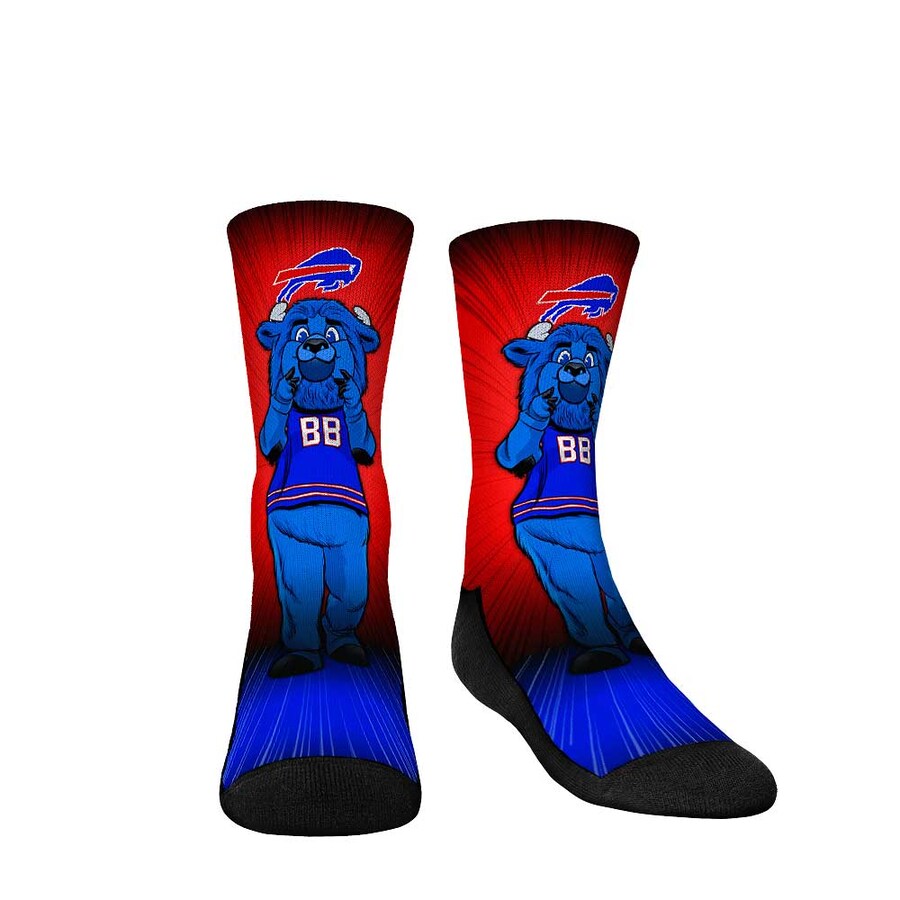 Youth Buffalo Bills Rock Em Socks Mascot Pump Up Crew Socks