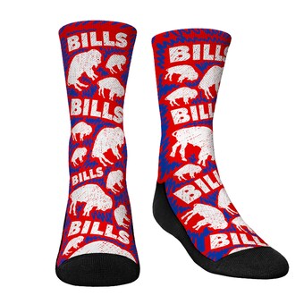 Youth Buffalo Bills Rock Em Socks Throwback Logo Sketch Crew Socks