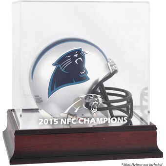 Carolina Panthers Fanatics Authentic 2015 NFC Conference Champions Mahogany Logo Mini Helmet Display Case